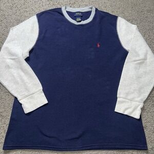 Polo Ralph Lauren Crew Neck Thermal Long Sleeve Men's XL Navy Blue